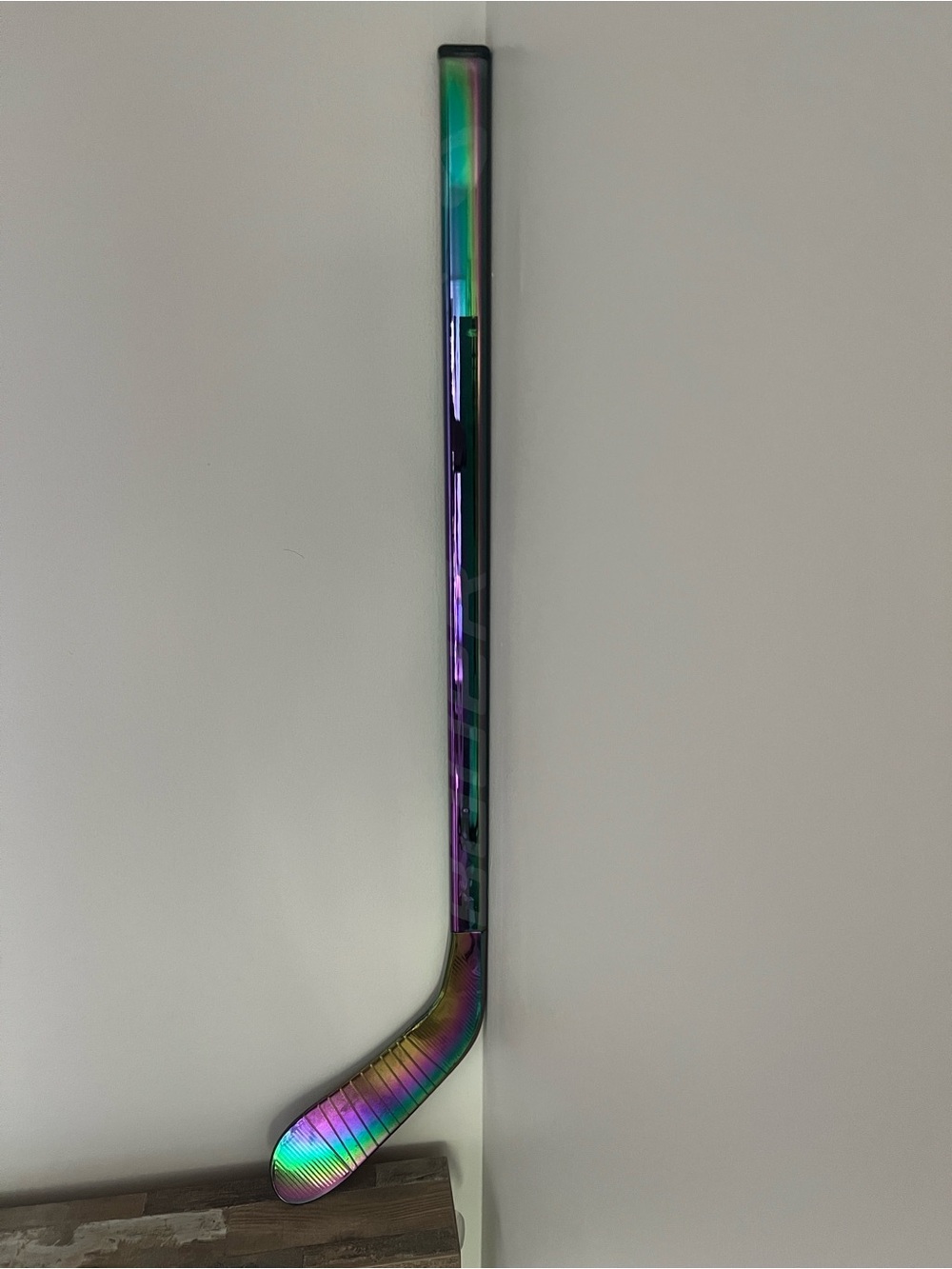 Bauer Mystery Mini Hockey Stick in the rare chameleon chrome